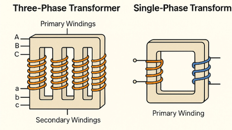 Die wichtigsten Unterschiede zwischen einphasigen und dreiphasigen Transformatoren verstehen.jpg